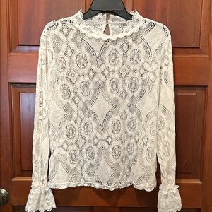Elegant White Lace Blouse